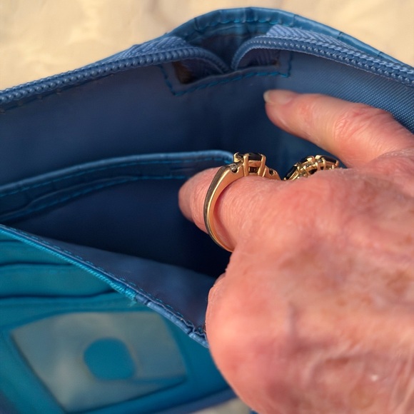 Samantha Brown Blue Crocodile Embossed Wallet - Picture 5 of 6